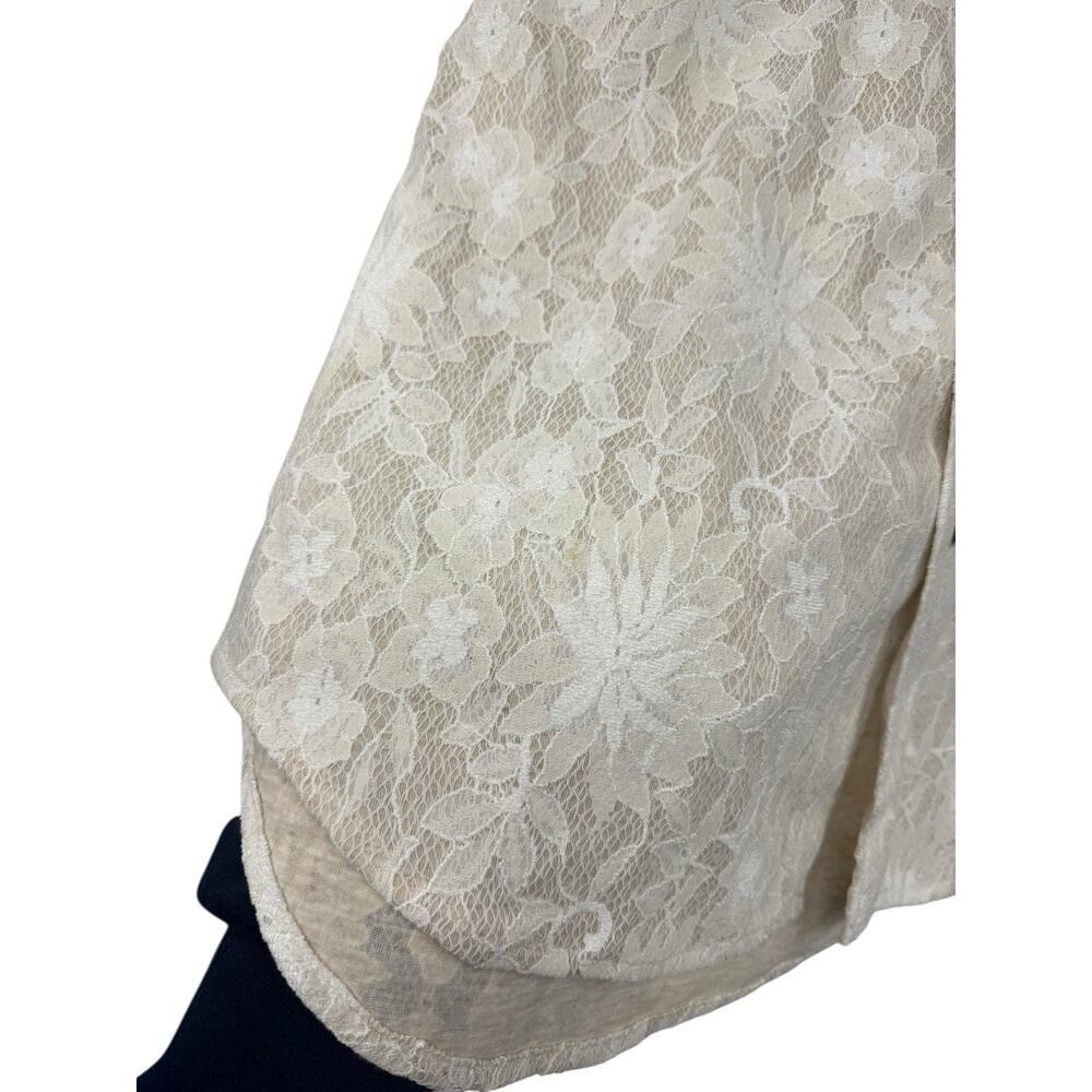 Andersson Bell Nude Beige Cream Lace Womens Light Jacket Size Large - Picture 3 of 8